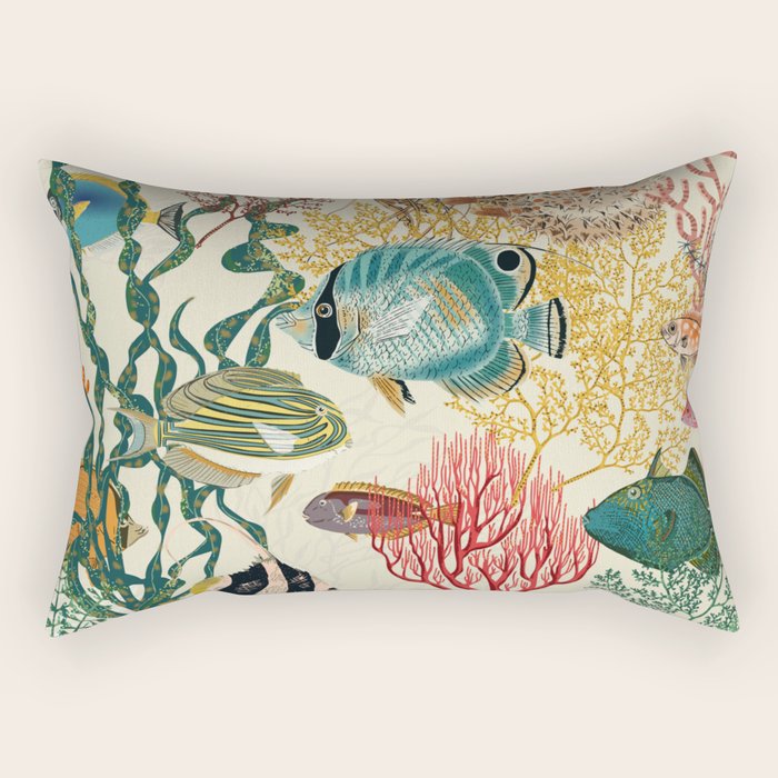 coral reef deep silence Rectangular Pillow Gallery Image 1