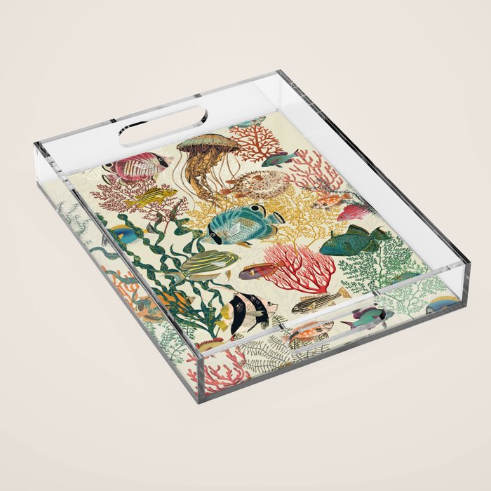 coral reef deep silence Acrylic Tray Gallery Image 1