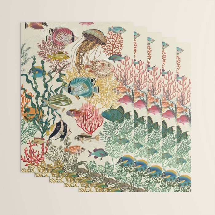 coral reef deep silence Wrapping Paper Gallery Image 3