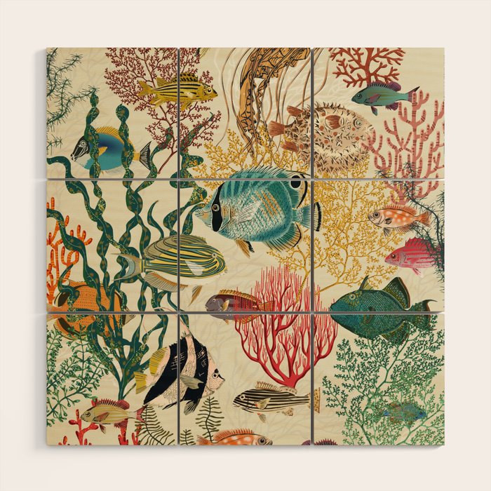 coral reef deep silence Wood Wall Art Gallery Image 1