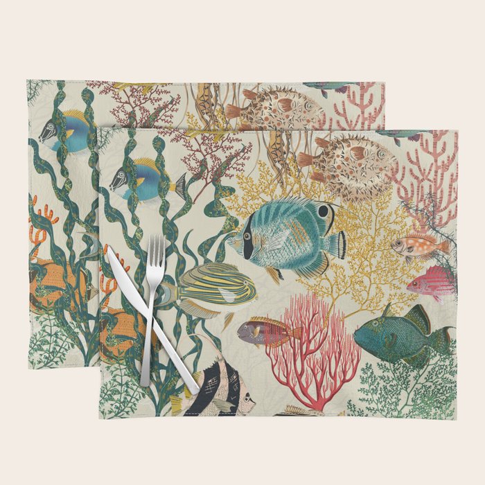 coral reef deep silence Placemat Gallery Image 1