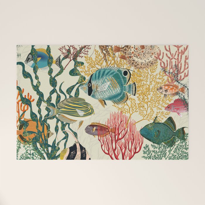 coral reef deep silence Welcome Mat Gallery Image 1