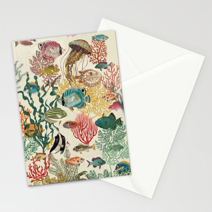 coral reef deep silence Stationery Card Gallery Image 2