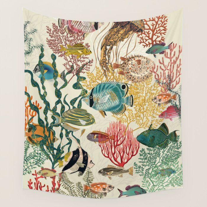 coral reef deep silence Wall Tapestry Gallery Image 4