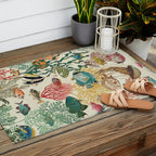 coral reef deep silence Outdoor Rug Gallery Image 2