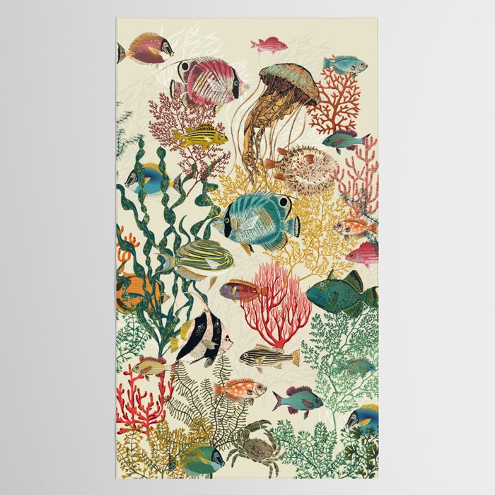 coral reef deep silence Tablecloth Gallery Image 2