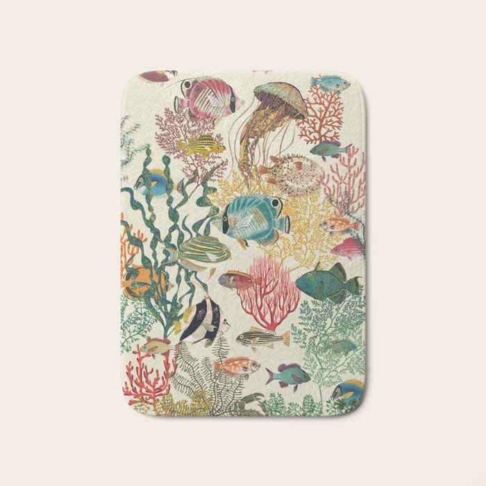 coral reef deep silence Bath Mat Gallery Image 1