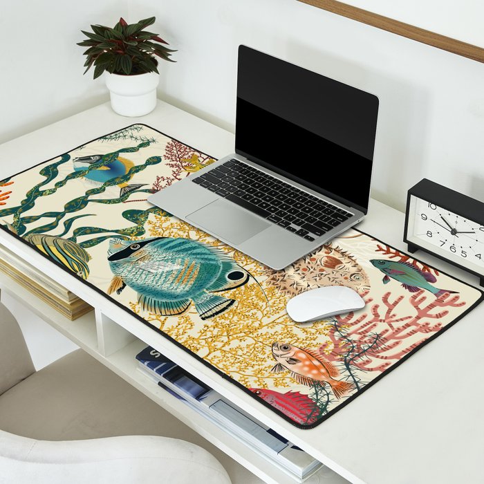 coral reef deep silence Desk Mat Gallery Image 2
