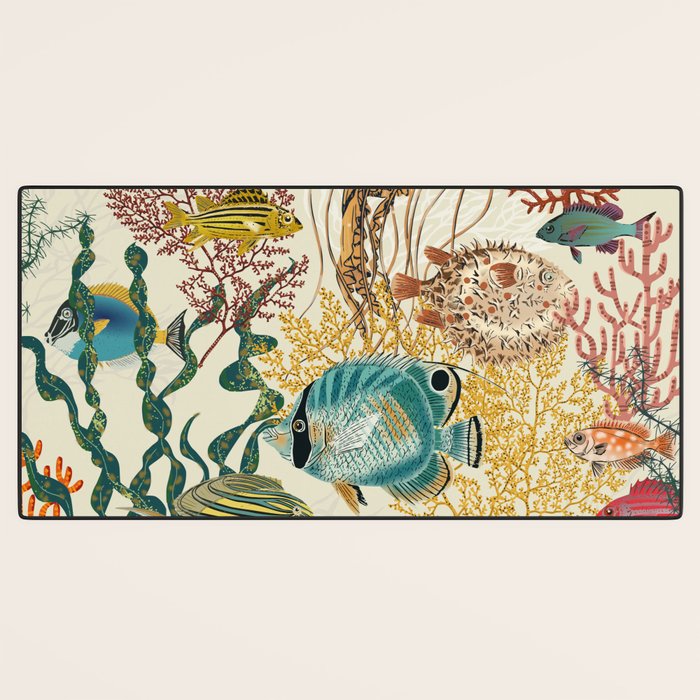 coral reef deep silence Desk Mat Gallery Image 3