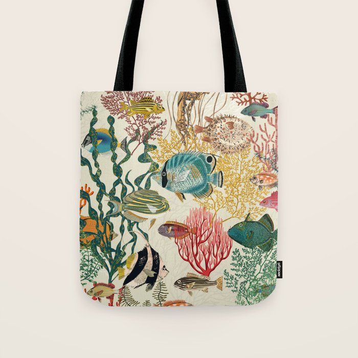 coral reef deep silence Tote Bag Gallery Image 1