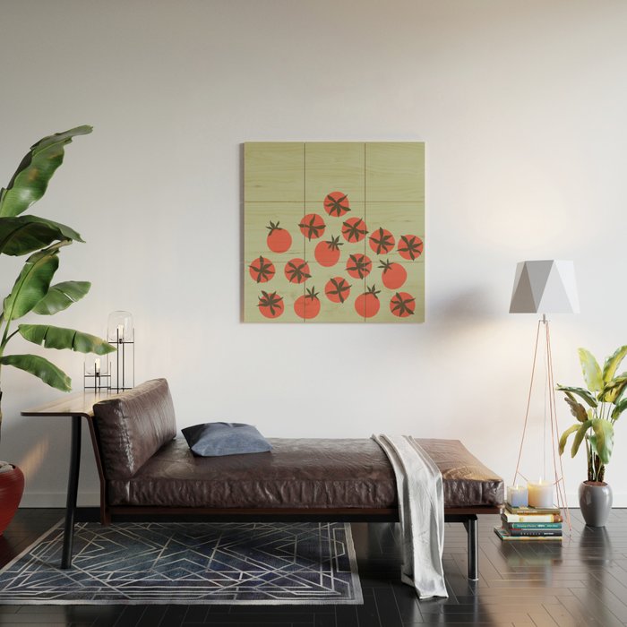 Tomato Print Wood Wall Art Gallery Image 2