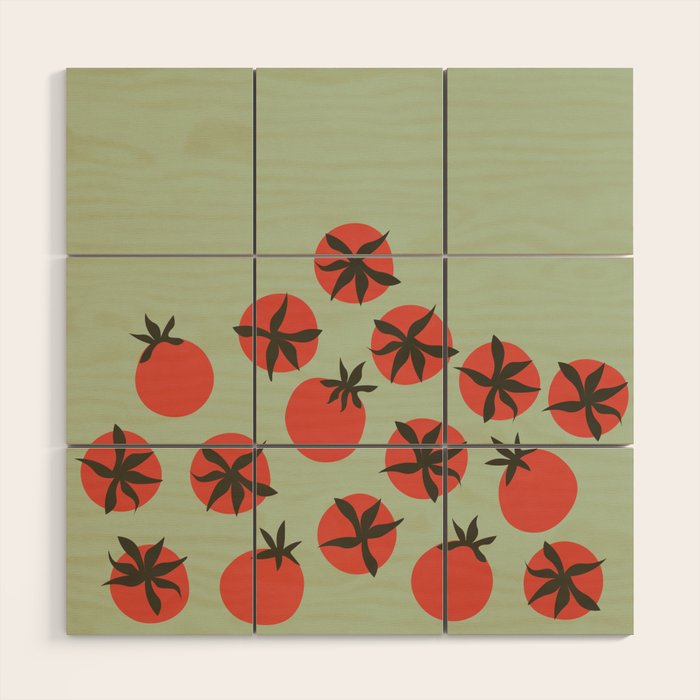 Tomato Print Wood Wall Art Gallery Image 1