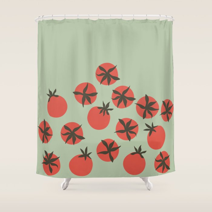Tomato Print Shower Curtain Gallery Image 1
