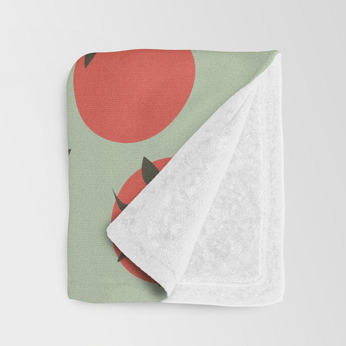 Tomato Print Throw Blanket Gallery Image 3