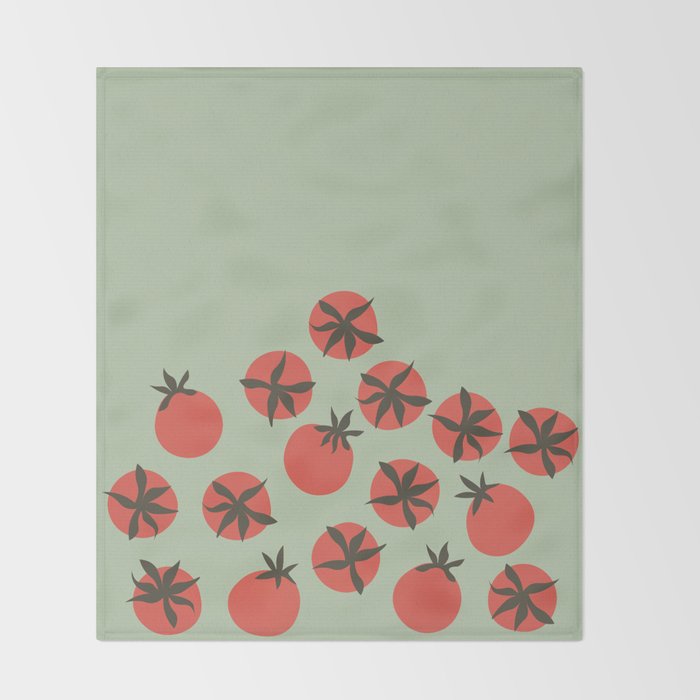 Tomato Print Throw Blanket Gallery Image 2