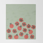Tomato Print Throw Blanket Gallery Image 2
