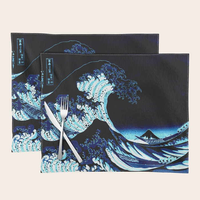 Midnight Great Wave: Enigmatic Depths Placemat Gallery Image 1