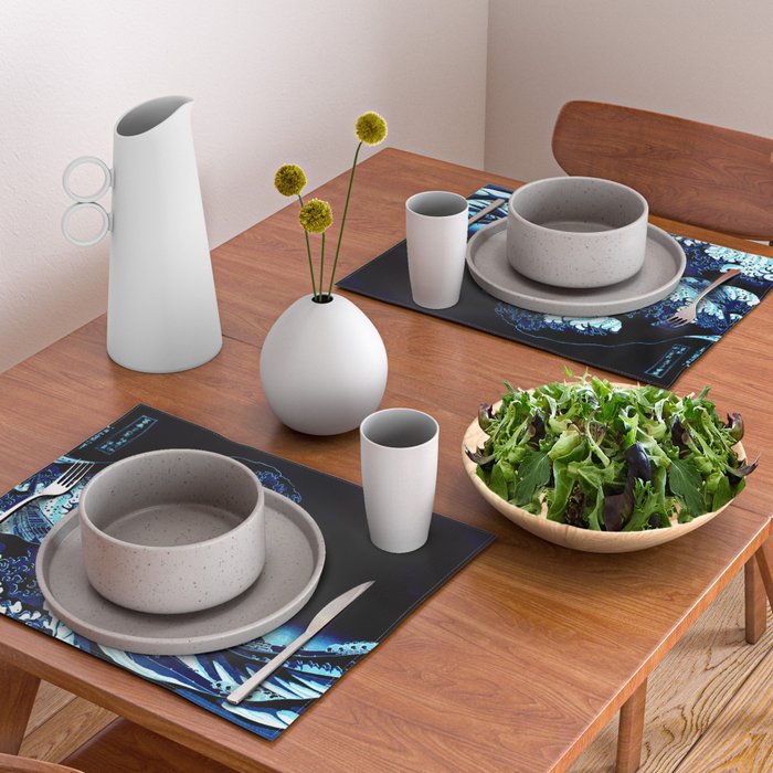Midnight Great Wave: Enigmatic Depths Placemat Gallery Image 2