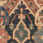 Geometric Leaves I // 18th Century Distressed Red Blue Green Colorful Ornate Accent Rug Pattern Coffee Mug Gallery Image 2