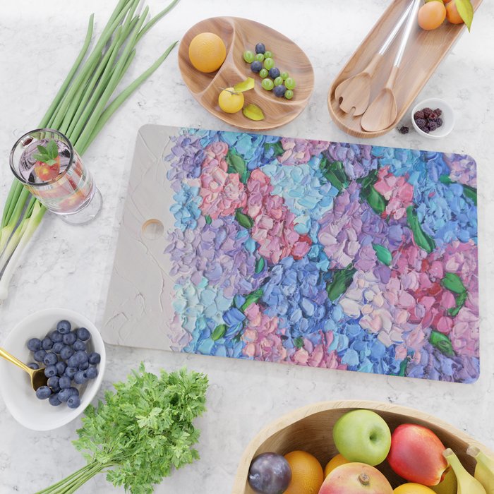 Moonlit Hydrangeas Cutting Board Gallery Image 2