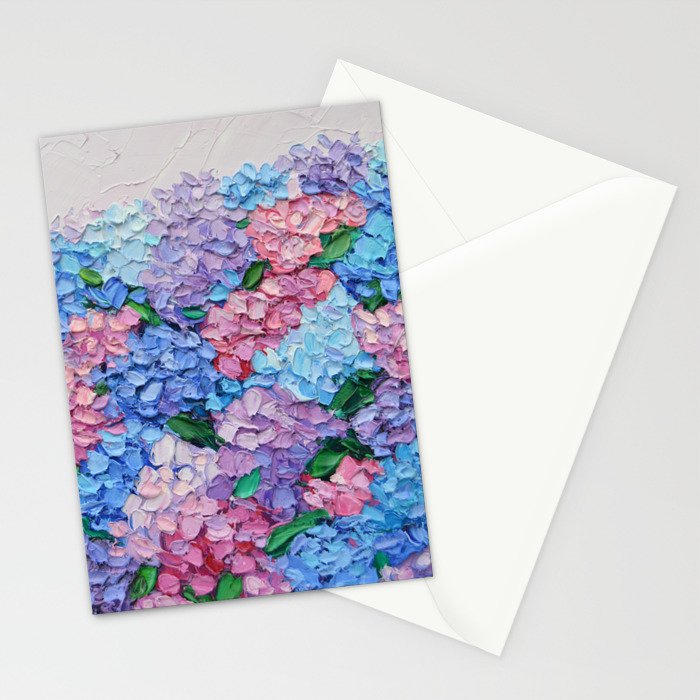 Moonlit Hydrangeas Stationery Card Gallery Image 2