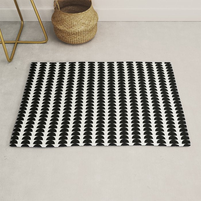 Maude Pattern - Black and White Rug Gallery Image 1