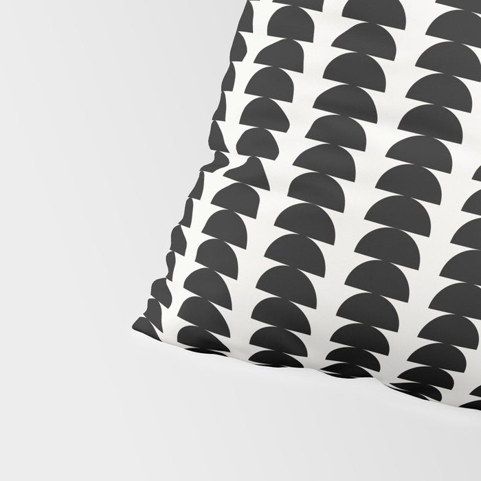 Maude Pattern - Black and White Pillow Sham Gallery Image 4