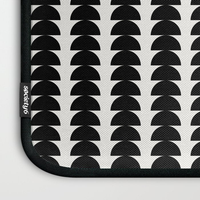 Maude Pattern - Black and White Laptop Sleeve Gallery Image 3