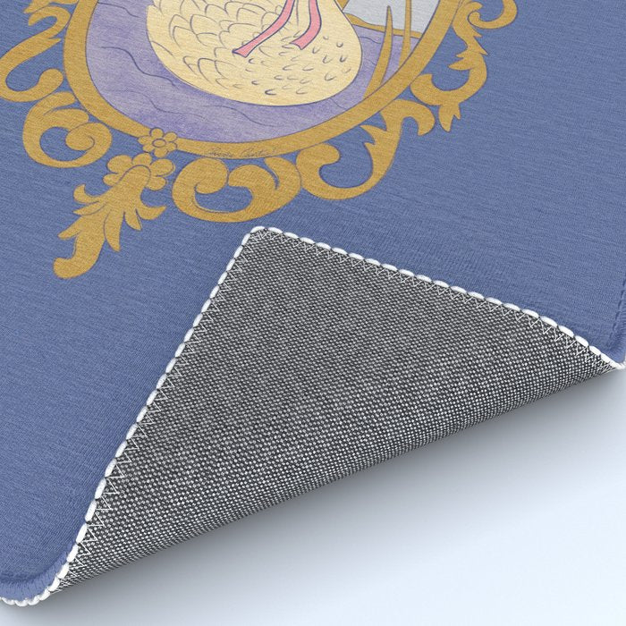 Whimsical Swan with Bow Cottagecore Fairytale Storybook Nursery Wall Art Rug Gallery Image 4