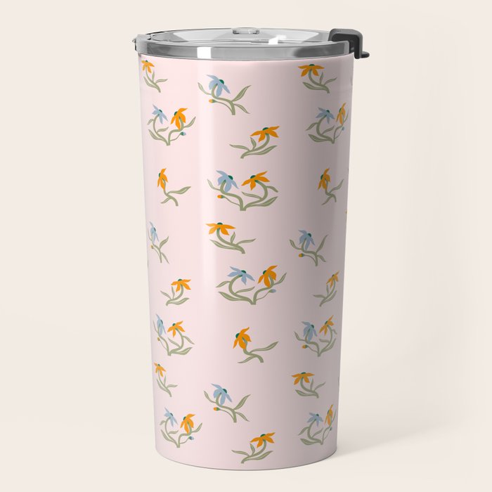 Blush Botanica - Floral Pattern Travel Mug Gallery Image 2