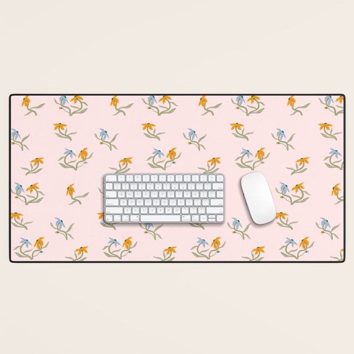 Blush Botanica - Floral Pattern Desk Mat Gallery Image 1