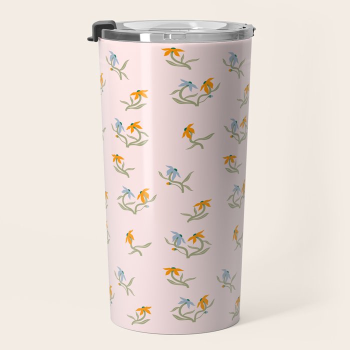 Blush Botanica - Floral Pattern Travel Mug Gallery Image 3