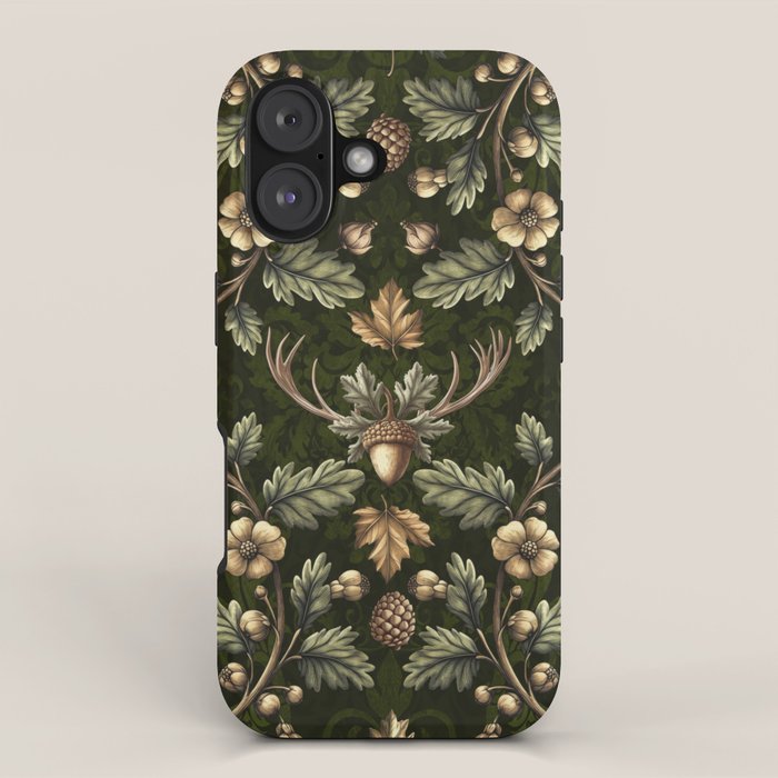 William Morris Woodland Nostalgia Emerald Green iPhone Case Gallery Image 1