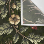 William Morris Woodland Nostalgia Emerald Green Wall Tapestry Gallery Image 3