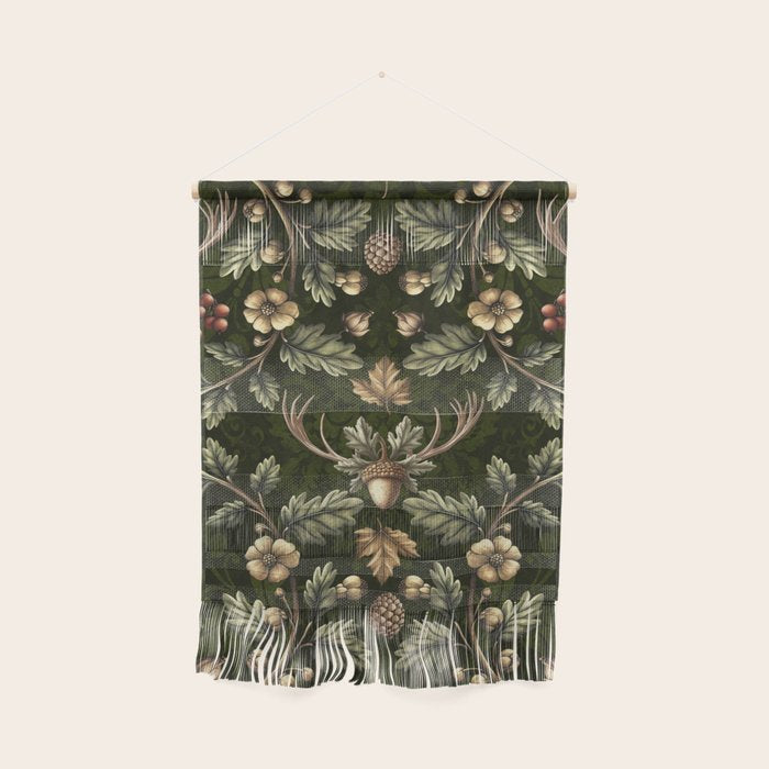 William Morris Woodland Nostalgia Emerald Green Wall Hanging Gallery Image 1