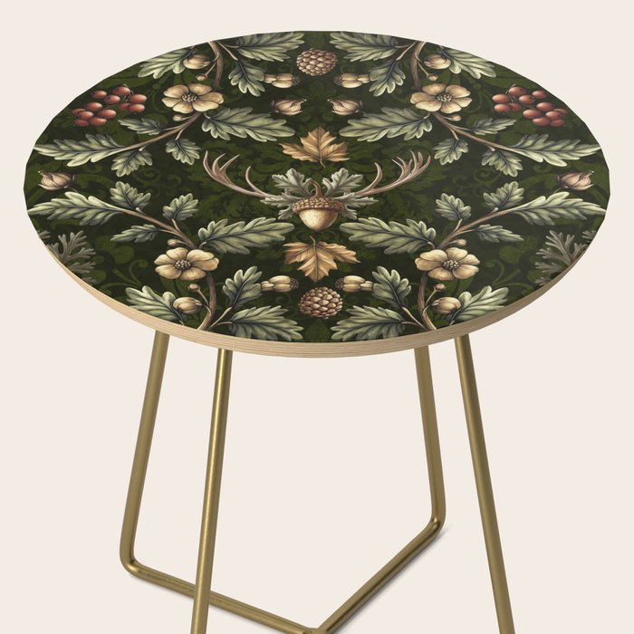 William Morris Woodland Nostalgia Emerald Green Side Table Gallery Image 2