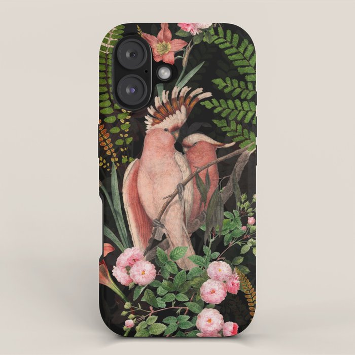 Vintage & Shabby Chic - Botanical Tropical Night Pattern  iPhone Case Gallery Image 1