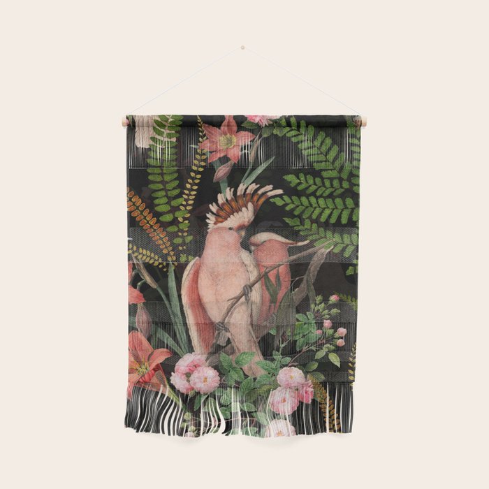 Vintage & Shabby Chic - Botanical Tropical Night Pattern  Wall Hanging Gallery Image 1