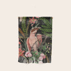 Vintage & Shabby Chic - Botanical Tropical Night Pattern  Wall Hanging Gallery Image 1