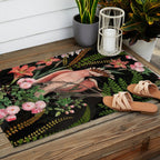 Vintage & Shabby Chic - Botanical Tropical Night Pattern  Outdoor Rug Gallery Image 2