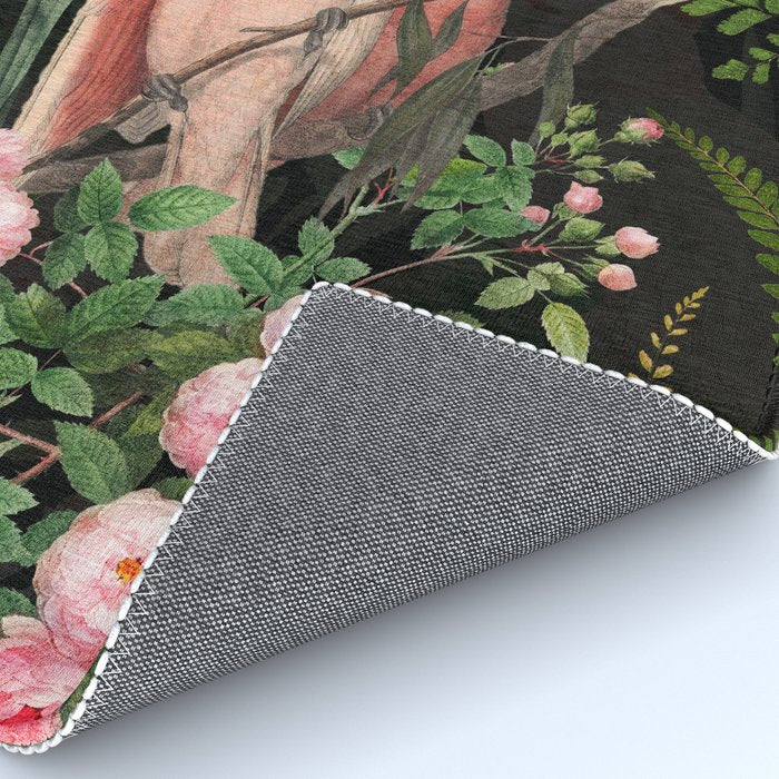 Vintage & Shabby Chic - Botanical Tropical Night Pattern  Rug Gallery Image 4