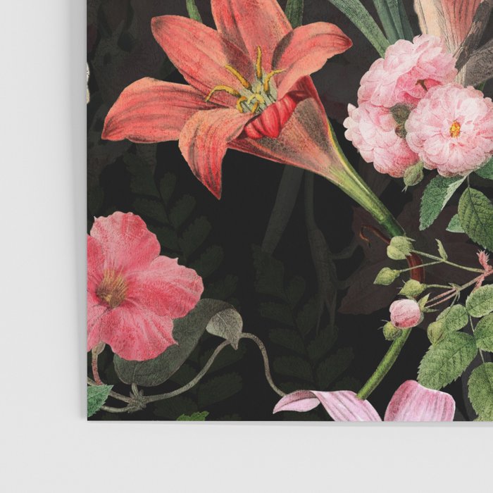 Vintage & Shabby Chic - Botanical Tropical Night Pattern  Poster Gallery Image 3