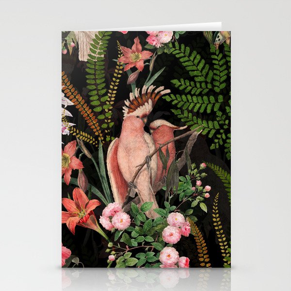 Vintage & Shabby Chic - Botanical Tropical Night Pattern  Stationery Card Gallery Image 1