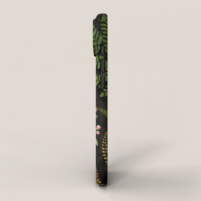Vintage & Shabby Chic - Botanical Tropical Night Pattern  iPhone Case Gallery Image 2