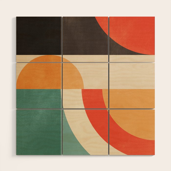 geometric abstract 20 Wood Wall Art Gallery Image 1