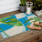 Tropical Geometry 82 Outdoor Rug Gallery Image 2