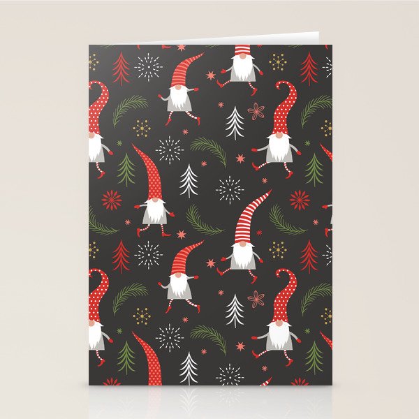 Cute Christmas Elves Stationery Card Gallery Image 1