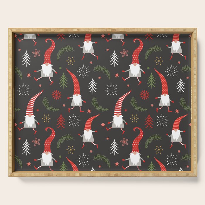 Cute Christmas Elves Serving Tray Gallery Image 1