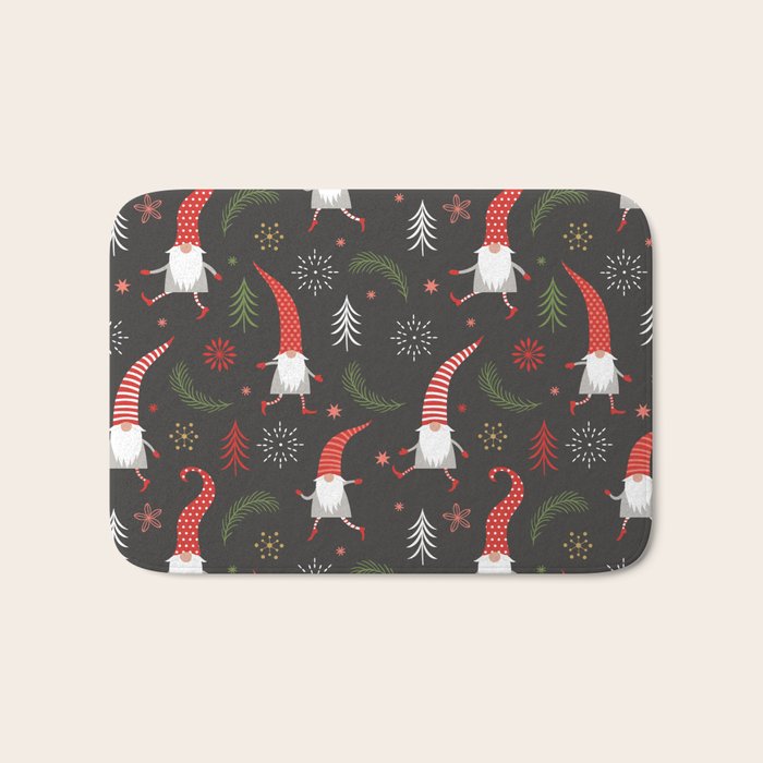 Cute Christmas Elves Bath Mat Gallery Image 1