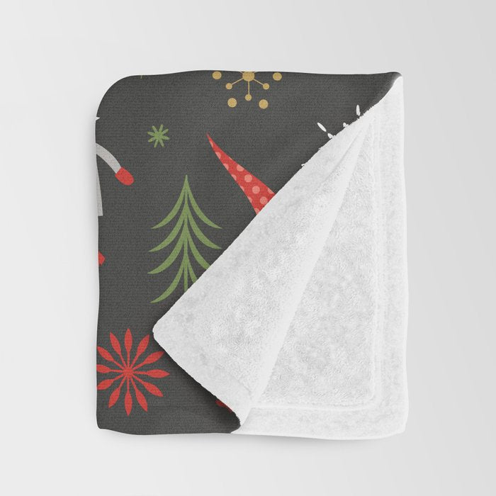 Cute Christmas Elves Throw Blanket Gallery Image 3